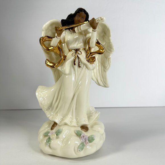 African American Vintage Angel Ceramic with Lyre/Violin (Musical) - Picture 1 of 10